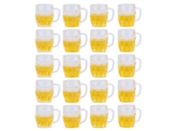 Mali 20 Peças Mini Canecas de Cerveja Simuladas Resina para Diy Artesanato Acessórios