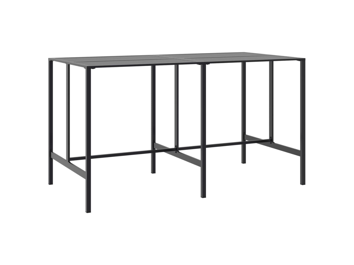 Mesa de Bar 200x100x110 Cm Pó Preto Revestida Aço MAISON EXCLUSIVE