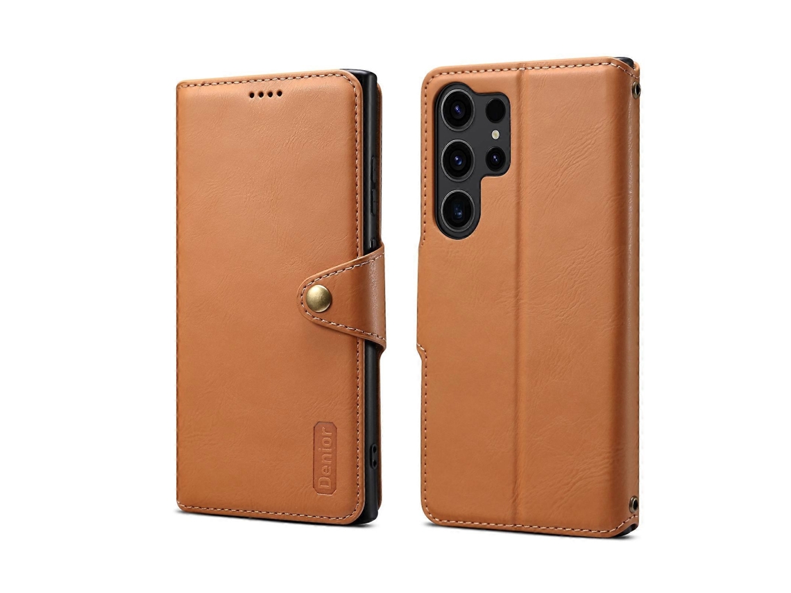 Capa De Celular Denior Em Couro Texturizado Estilo Carteira Para Samsung Galaxy S23 Ultra 5g