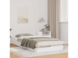 Vidaxl Estrutura da Cama Branco 90 X 200 Cm Madeira de Pinheiro Sólida