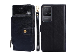 Capa De Couro Com Zíper Para Celular Xiaomi Redmi K50/redmi K50 Pro