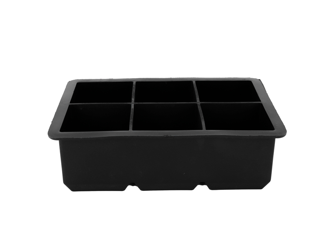 Forma De Gelo Quadrada Silicone Com 6 Compartimentos, Própria Para Alimentos, Ideal Para Cozinha Doméstica