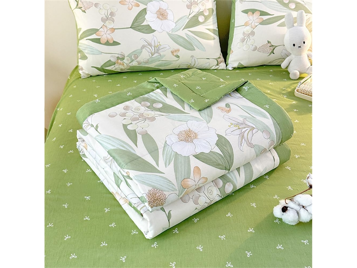 Colcha Acolchoada Fansu Capa de Cama Cobertor para Ar Condicionado Edredom Conjunto 100% Algodão Sofá Elegante