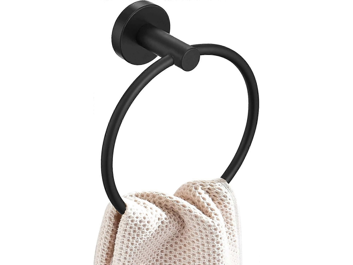 Rebe portarrollo de Baño Redondo de Acero Inoxidable 304 Con Terminado Mate Giratorio 180° Base Sólida para Espacios Pequeños