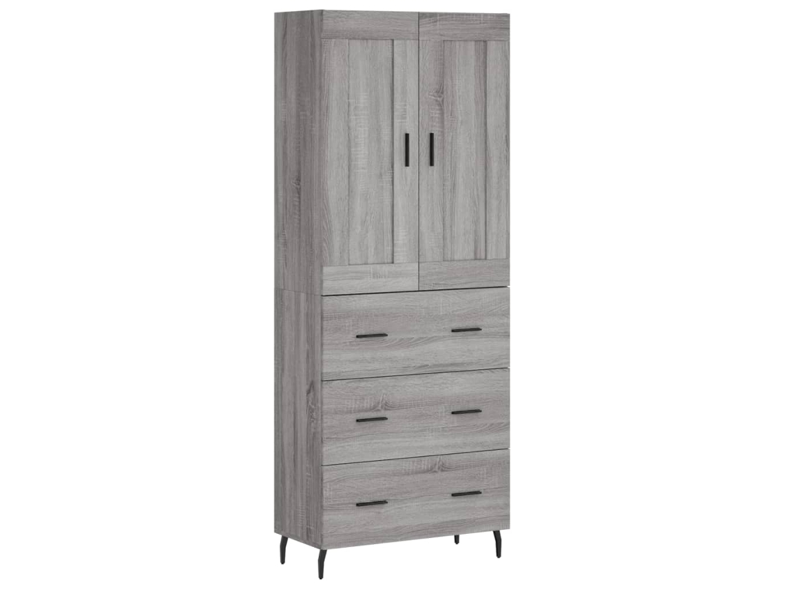 Guarda-roupa alto em madeira Sonoma Cinza, exclusivo da Maison (69,5 x 34 x 180 cm)
