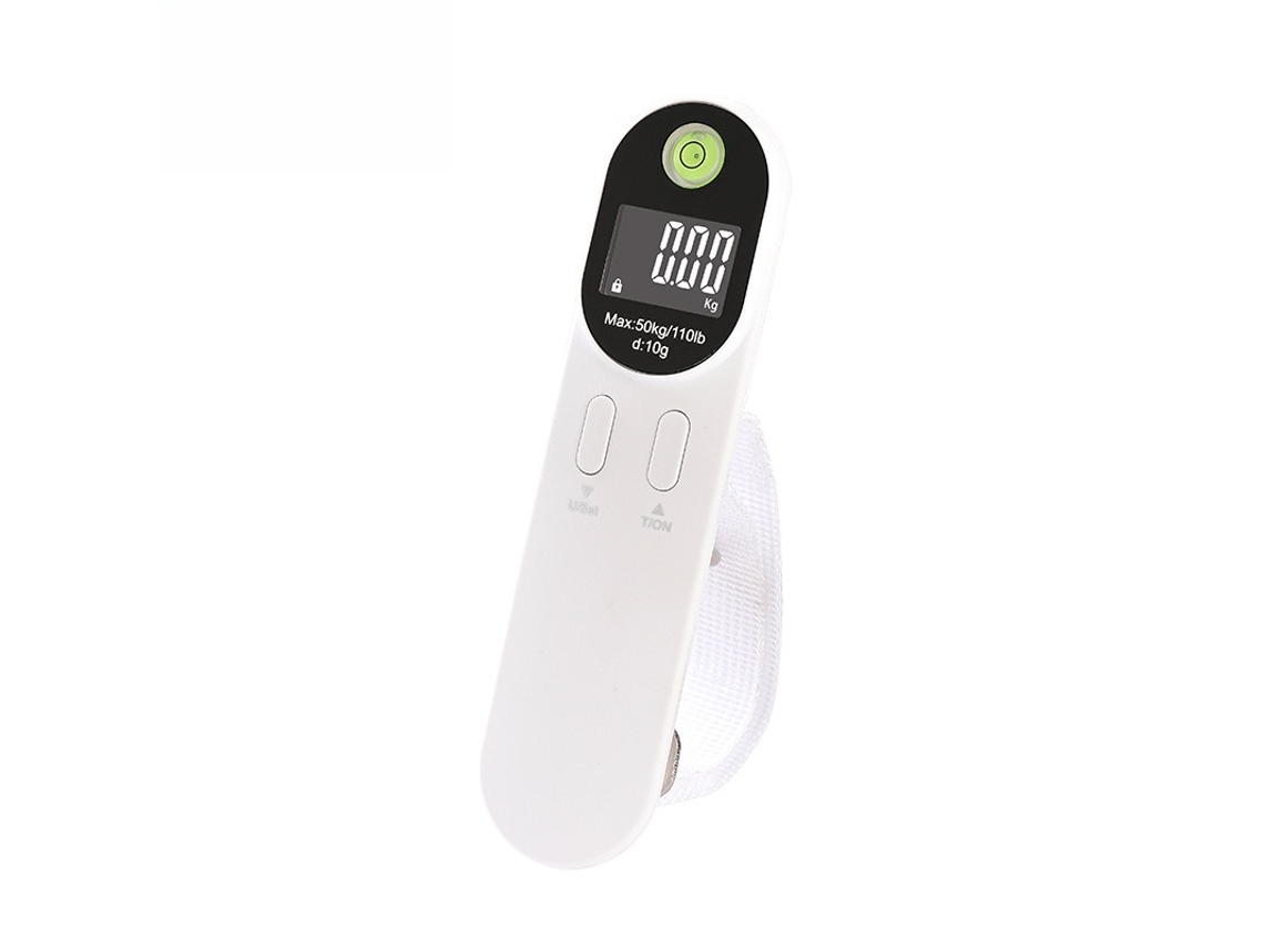 Balança Digital Portátil Para Bagagem, Ideal Para Viagens, Suporta Até 50 Kg (110 Libras), Bateria Incluída. Branco Hexinyigjly