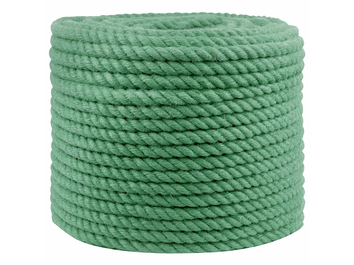 Vidaxl Corda De Juta 10 Mm Verde 100% Juta Tossa