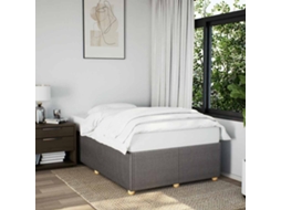 Vidaxl Estrutura Cama Sem Colchão 120x200 Cm Tecido Cinza acastanhado