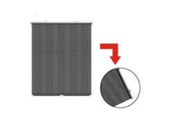 Cortina Retrátil De Proteção Solar Ajustável Com 3 Ventosas 45x125 Cm - Bloqueia Raios Uv E Reduz Calor Interior Proteção Ocular Malha Preta
