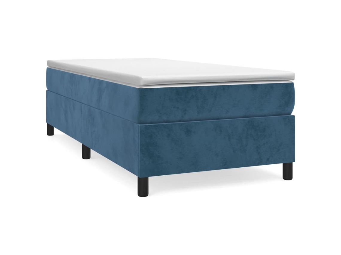 Box Spring Bed, Box Spring Beds Vidaxl Azul Veludo (90 X 190 Cm)