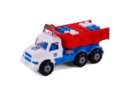 Caminhão Basculante Cavallino Route 66 Xl Com Blocos De Construção De Plástico Cavallino Toys