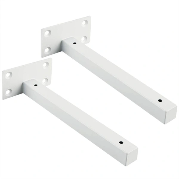 Suporte Invisível Para Prateleira Flutuante, 2 Peças, Metal, Madeira, Para Parede, Branco