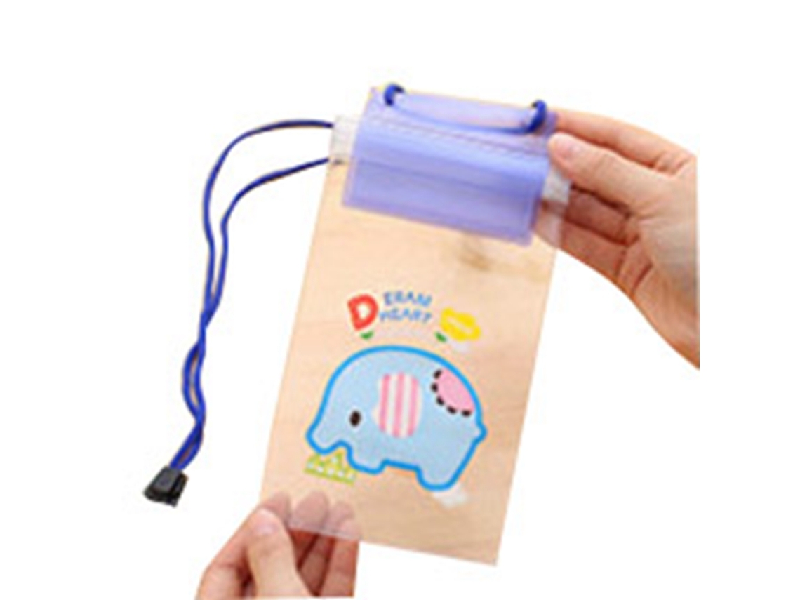Capa de PVC Transparente com Estampa de Elefante EOOCOO