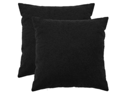 Vidaxl Capa Almofada 2 Pcs Heerlen Preto 60 X 60 Cm Bouclé
