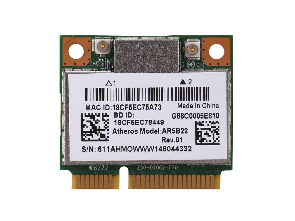 Ar5b22 Placa Wi Fi Dual Band 2.4/5 Ghz 802.11ac Bluetooth 4.0 Placa Wlan Sem Fio Para Y400 Y500 Y410p S Slowmoose