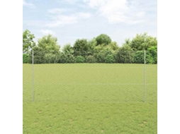 Vidaxl Cerca Hexagonal Com Poste 10 X 1,4 M Aço Galvanizado Prateado