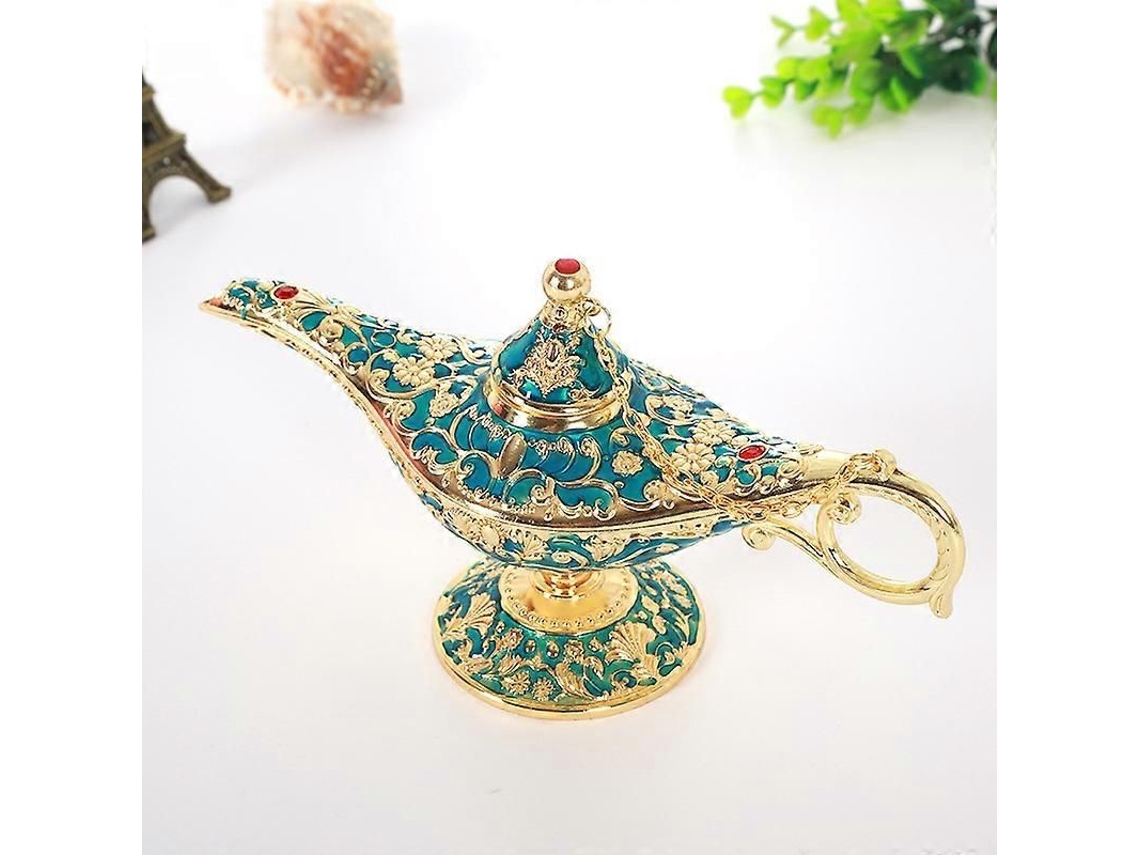 Lâmpada Clássica Estilo Aladim Com Caixa De Presente, Verde