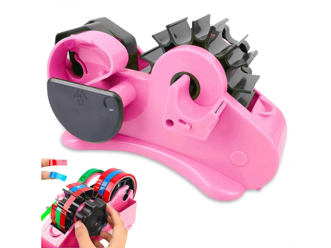 Dispensador De Fita Térmica Com Vários Rolos Cortados Para Sublimação, Dispensador De Fita Vinílica Rosa Vermelha Para Aplicações De Transferênci