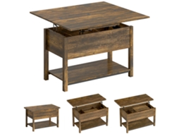 Mesa de Centro Altura Ajustável Compartimentos Ocultos | SINI TECH STORE