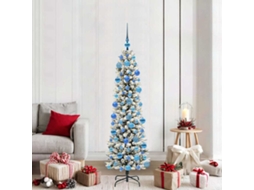 Vidaxl Árvore De Natal Artificial Branco 180 Cm Pvc, Metal E Plástico
