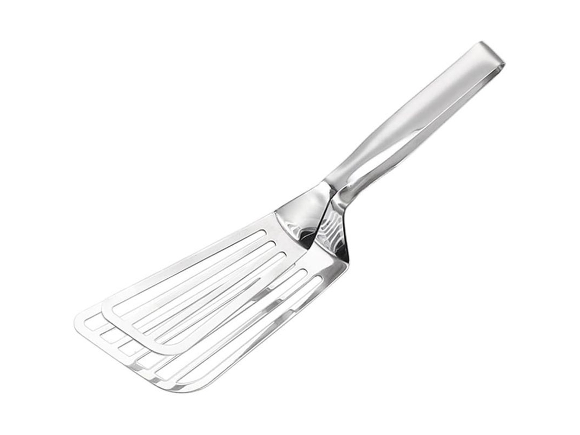 Pegador NOVA LINE de peixe, pizza, clip, espátula dupla, churrasco, prata