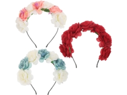 De 3 Tiaras Florais Multicoloridas Nuobesty Para Noivas, Acessórios De Cabelo Leves.