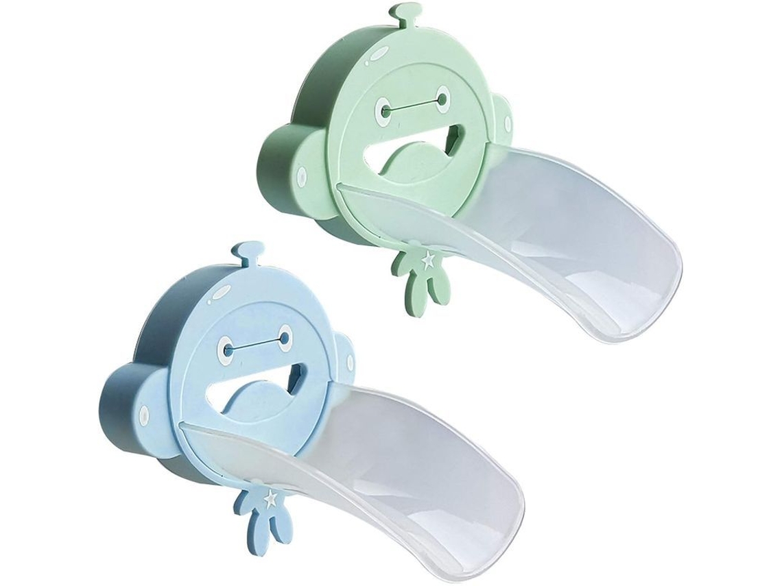 Extensor De Grifo Infantil Em Forma De Macaco, 2 Peças, Silicone E Pp, Para Piças De Banheiro