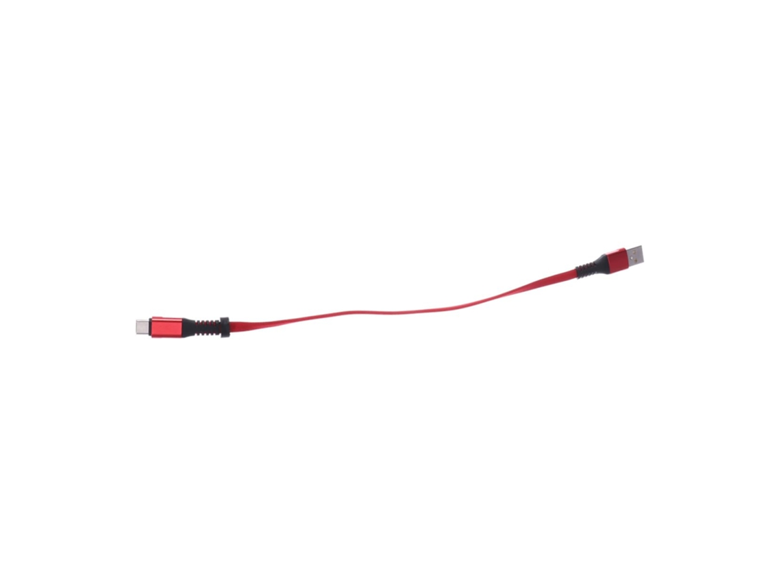 Chaveiro Com Cabo Usb Tipo C Em Tecido Vermelho, Compacto E Durável Para Carregar E Usar. Chaveiro Com Cabo Usb Tipo C Em Tecido Vermel Gokoco