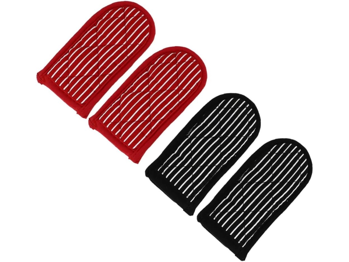 Jogo De 4 Luvas De Cozinha Para Forno, Resistentes Ao Calor, Isolantes Térmicas E Antiderrapantes, Protetoras Para Cabos Gokoco
