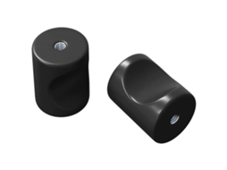 Vidaxl Knob De Armário 2 Pcs Preto 18 X 23 Mm Ferro