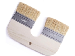 Pincel Para Pintura Com Cal, Cabo Em Formato De U, Cerdas Naturais Para Pinceladas Suaves Em Chaminés De Tijolo, Pincel