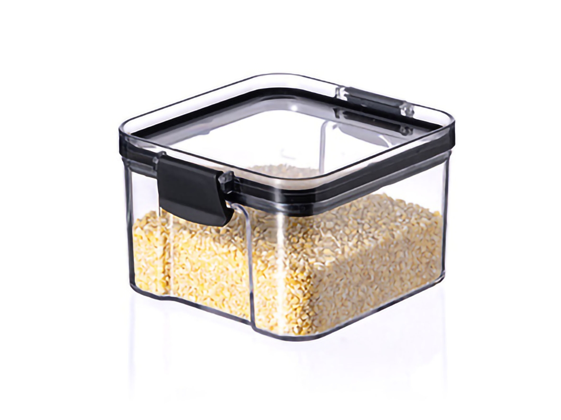Tanque de Armazenamento Hermético Transparente Pet para Grãos, Cereais, Lanches e Chá 460ml | S/MARCA