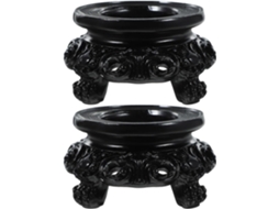 Suporte Para Bola De Cristal Em Resina Preta Stahad, 2 Peças, Base Vazada Para Esferas De 5-6cm, Suporte Decorativo Para