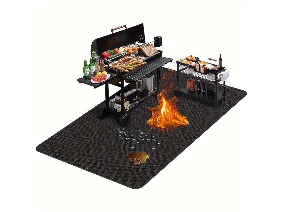 Toalha de mesa grande MDUG para churrasco, 72 x 39 polegadas, resistente ao fogo e à água.