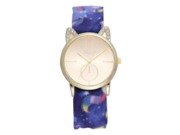 Relógio de Pulso Feminino Lvpai Quartzo com Pulseiro de Tecido Casual Elegante Azul