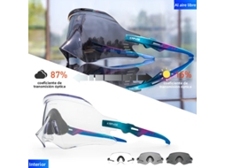 Óculos De Ciclismo Unissex (modelo Fotocromático 6) Com Proteção Uv400.