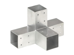 Post Connector, Post Connectors Vidaxl Prateado Metal (71 X 71 Mm)