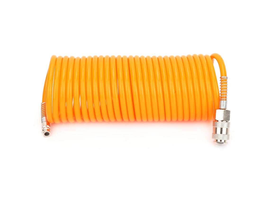 Mangueira De Ar Pneumática Flexível Pe 7.5m Com Conector Rápido Macho/fêmea Para Compressor