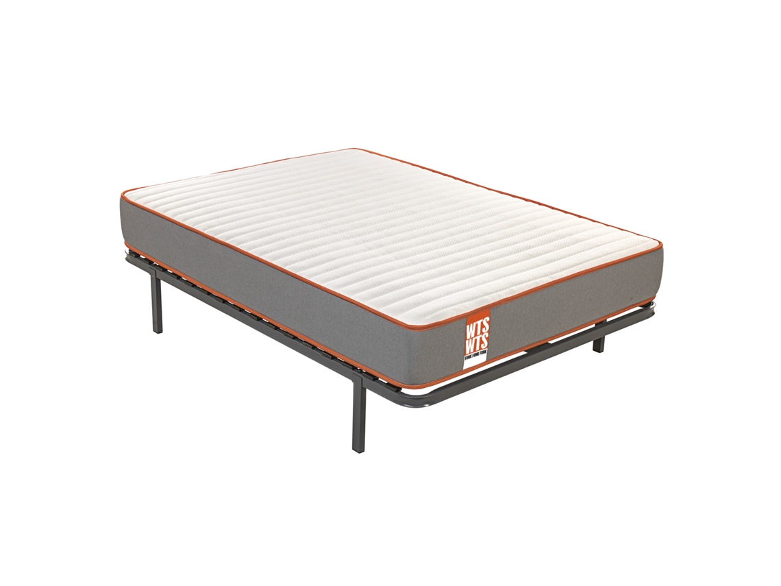 Pack WHAT THE SLEEP Cama + Colchão Molas Ensacadas Funk (150 x 200 - 56 Cm de Altura)