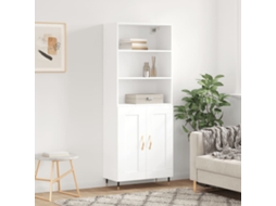 Vidaxl Armário Alto 69,5x34x180 Cm Derivados De Madeira Branco