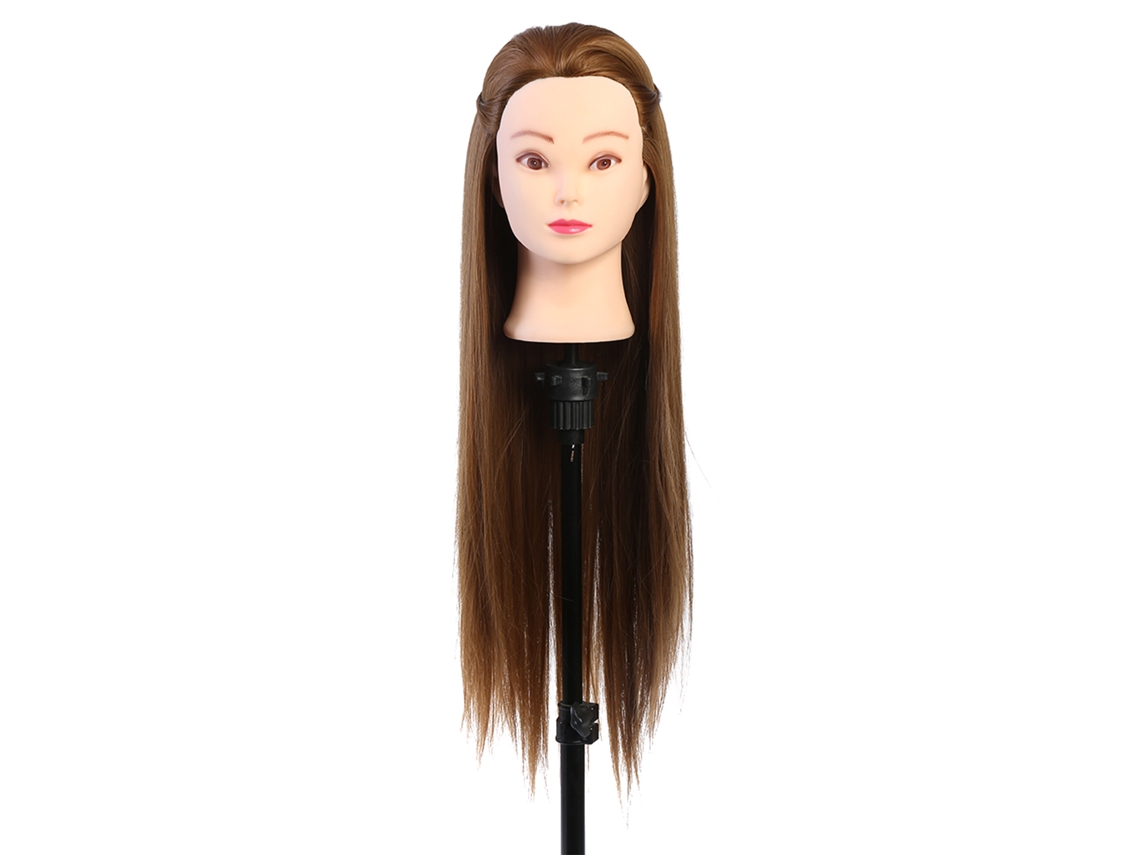 2026 cabeza de Maniquí para Entrenamiento de Peluqueros Y Maquillaje Pelo Rubio Marrón Claro