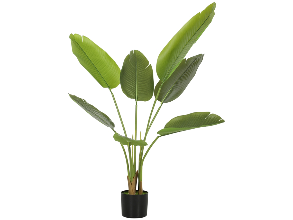 Planta Interna Artificial 109 Cm, Árvore Artificial com Vaso Plástico e Substrato Flocado, Verde
