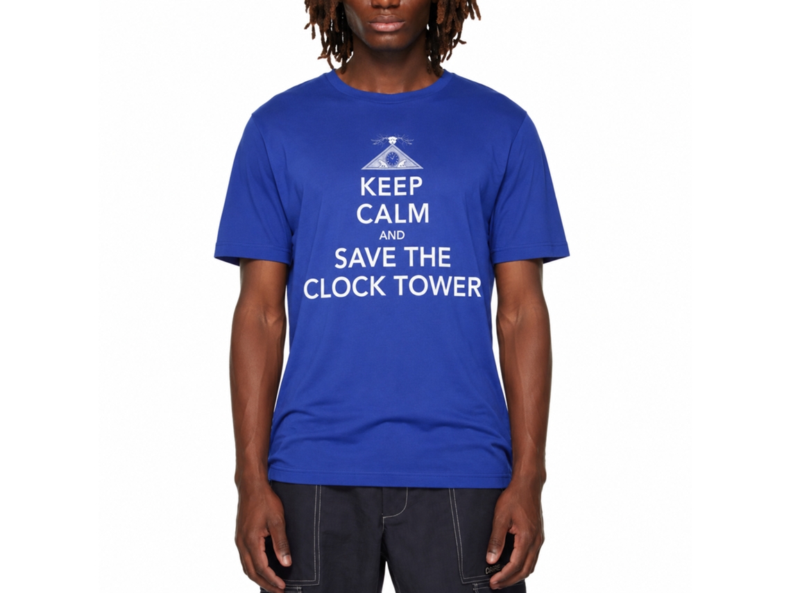 Rockinstone Back To The Future Movie Calmness Solid Royal Adult T-shirt Size:s