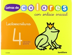 Livro Letras De Colores Con Enlace Inicial Cuad Lectoescritura 4 Pauta de Varios Autores (Espanhol)