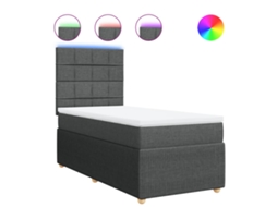 Box Spring Bed, Box Spring Beds Vidaxl Cinzeto Tecido (100 X 200 Cm)