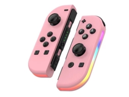 Controls de Jogo Joy Con Esquerdo e Direito do Switch AJc Double Pink YUNZII (sem Alça de Pulso)
