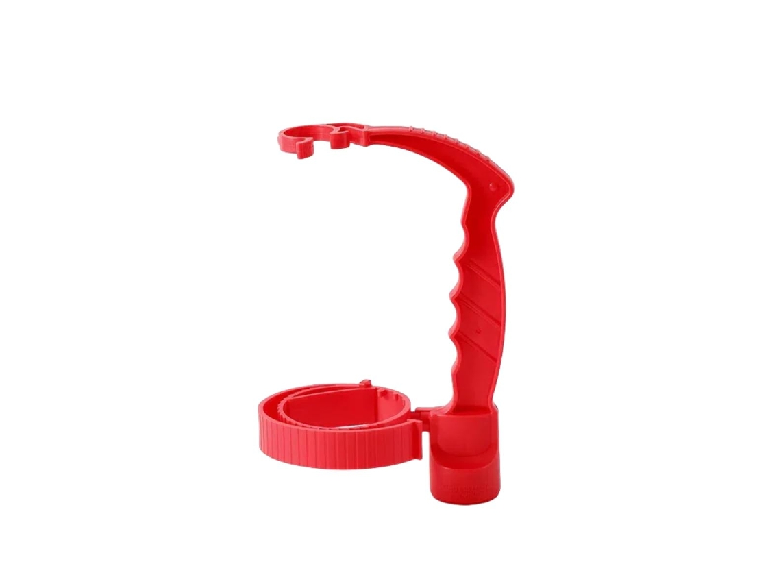 Suporte regulável vermelho S/MARCA para garrafas e galões de óleo