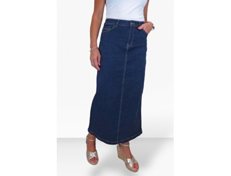 Saia de Mulher PAULO DUE Stretch Maxi Azul (48)