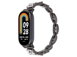 Pulseira De Metal Com Diamante Em Formato De Espiga De Trigo Para Xiaomi Smart Band 9/8