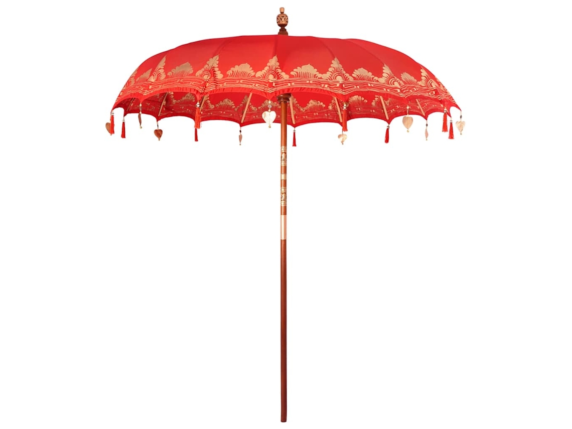 Maison Exclusive - Parasol Balinês Vermelho 215 X 215 X 260 Cm